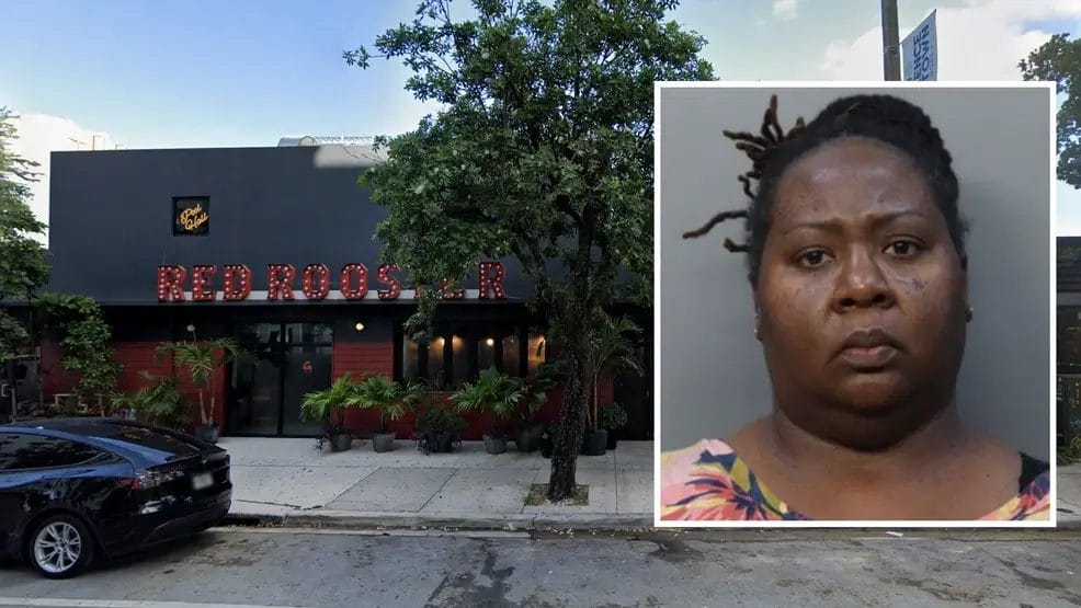 A mother allegedly shot her son outside of restaurant on Christmas Day after he was "disrespectful" during family dinner. (Miami-Dade County Corrections & Rehabilitation, Google Maps)